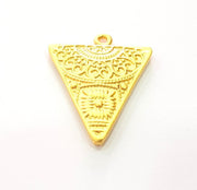 Triangle Pendant Gold Pendant Gold Plated Metal (36x29mm)  G16458