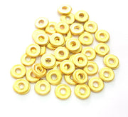 10 Gold Charm Connector Gold Plated Metal (10mm)  G13718