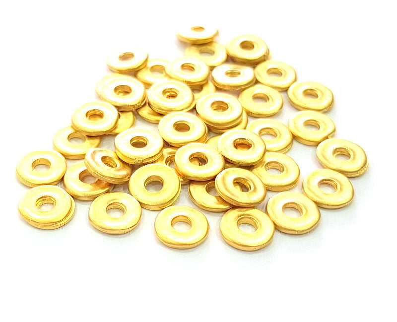 10 Gold Charm Connector Gold Plated Metal (10mm)  G13718