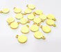 10 Hammered Flake Charms Gold Charm Gold Plated Metal (10mm)  G13719