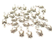 10 Turtle Charm Silver Charms Antique Silver Plated Metal (19x9mm) G12822