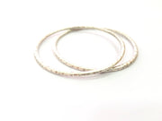 2 Silver Large Hammered Circle Connector Pendant Round Antique Silver Plated (68mm) G12823