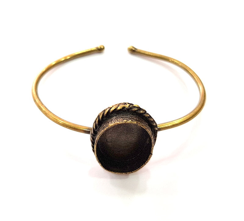 Bangle Blanks Antique Bronze Bracelet Blanks Cuff Blanks Adjustable Bracelet Blank Antique Bronze Plated Brass (23x17mm Blanks) G12844