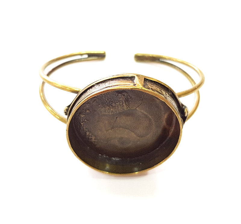 Bangle Blanks Antique Bronze Bracelet Blanks Cuff Blanks Adjustable Bracelet Blank Antique Bronze Plated Brass (35mm Blanks) G12854