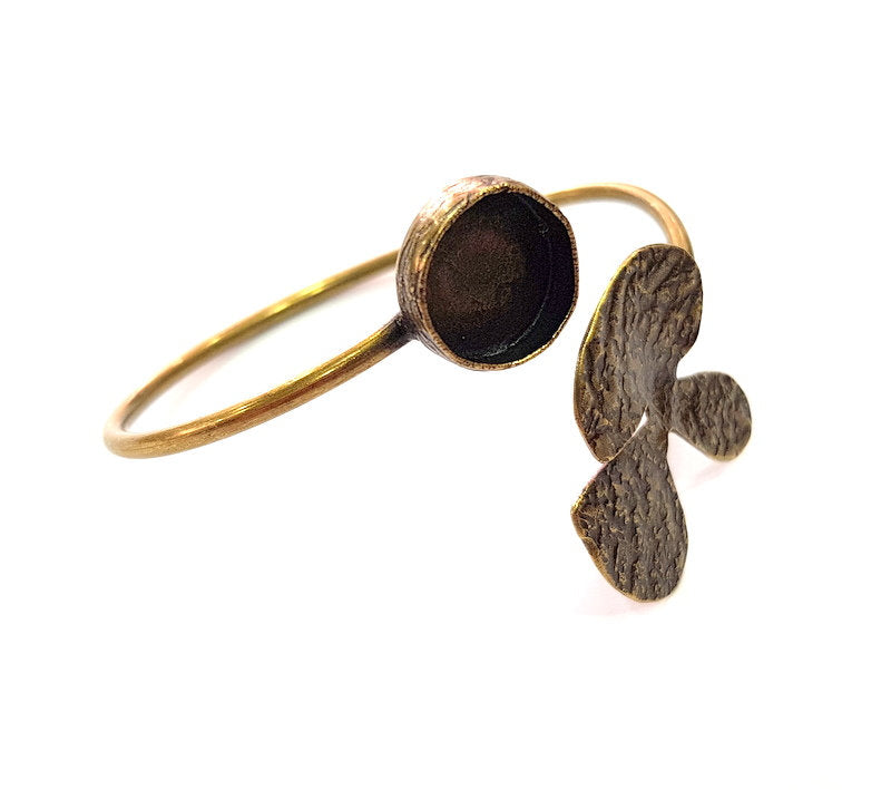 Bangle Blanks Antique Bronze Bracelet Blanks Cuff Blanks Adjustable Bracelet Blank Antique Bronze Plated Brass (14mm Blanks) G12857