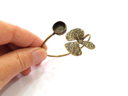 Bangle Blanks Antique Bronze Bracelet Blanks Cuff Blanks Adjustable Bracelet Blank Antique Bronze Plated Brass (14mm Blanks) G12857
