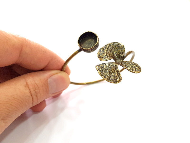 Bangle Blanks Antique Bronze Bracelet Blanks Cuff Blanks Adjustable Bracelet Blank Antique Bronze Plated Brass (14mm Blanks) G12857