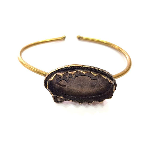 Bangle Blanks Antique Bronze Bracelet Blanks Cuff Blanks Adjustable Bracelet Blank Antique Bronze Plated Brass (30x16mm Blanks) G12864