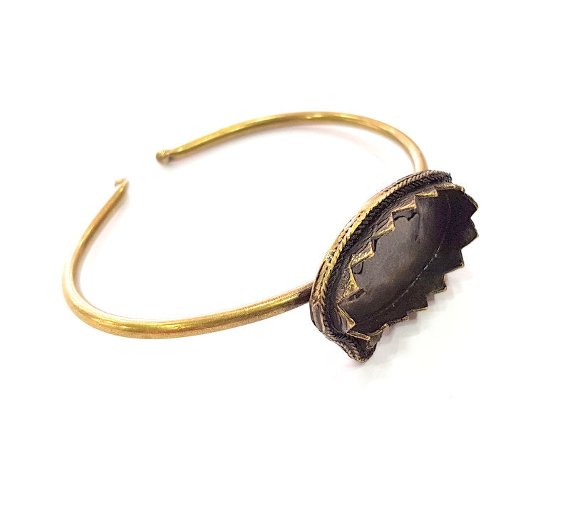 Bangle Blanks Antique Bronze Bracelet Blanks Cuff Blanks Adjustable Bracelet Blank Antique Bronze Plated Brass (30x16mm Blanks) G12864
