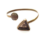 Bangle Blanks Antique Bronze Bracelet Blanks Cuff Blanks Adjustable Bracelet Blank Antique Bronze Plated Brass (18x18mm Blanks) G12870