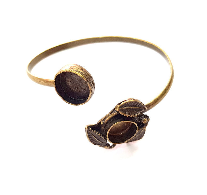 Bangle Blanks Antique Bronze Bracelet Blanks Cuff Blanks Adjustable Bracelet Blank Antique Bronze Plated Brass (13mm and 10mm Blanks) G12871