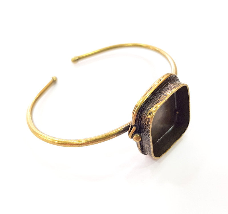 Bangle Blanks Antique Bronze Bracelet Blanks Cuff Blanks Adjustable Bracelet Blank Antique Bronze Plated Brass (20x20mm Blanks) G12872