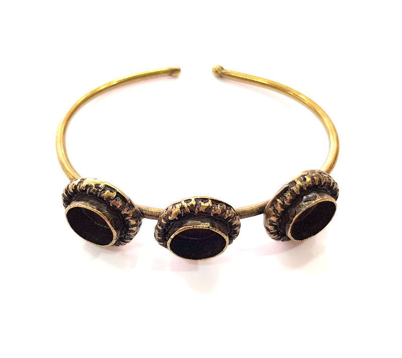Bangle Blanks Antique Bronze Bracelet Blanks Cuff Blanks Adjustable Bracelet Blank Antique Bronze Plated Brass (10mm Blanks) G12874