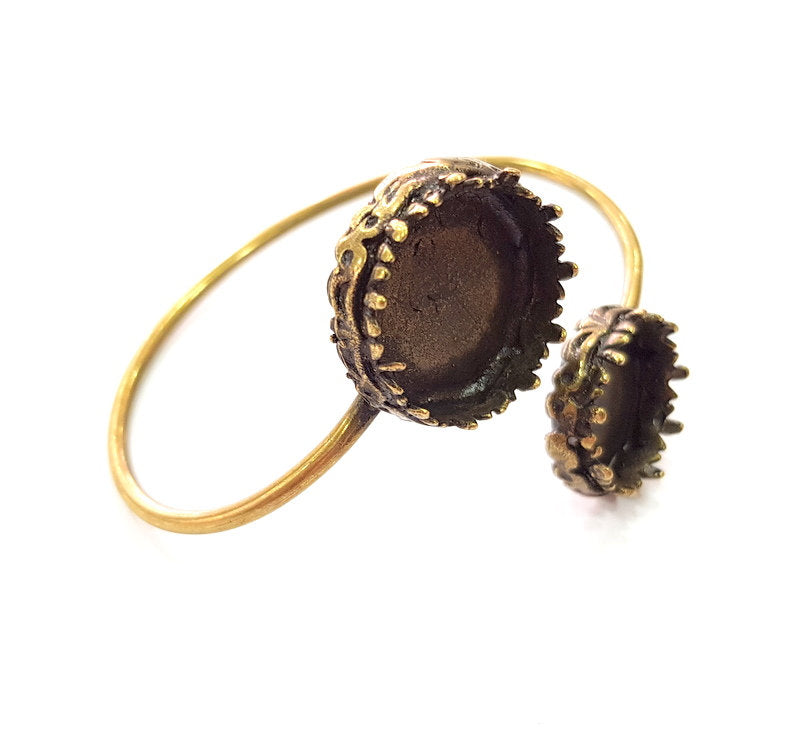Bangle Blanks Antique Bronze Bracelet Blanks Cuff Blanks Adjustable Bracelet Blank Antique Bronze Plated Brass (20mm and 16mm Blanks) G12875