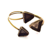 Bangle Blanks Antique Bronze Bracelet Blanks Cuff Blanks Adjustable Bracelet Blank Antique Bronze Plated Brass (18x18mm and 13x13mm ) G12876