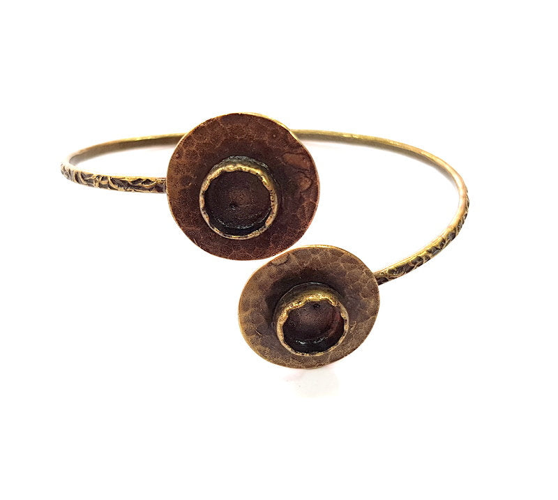 Bangle Blanks Antique Bronze Bracelet Blanks Cuff Blanks Adjustable Bracelet Blank Antique Bronze Plated Brass (10mm Blanks) G12877