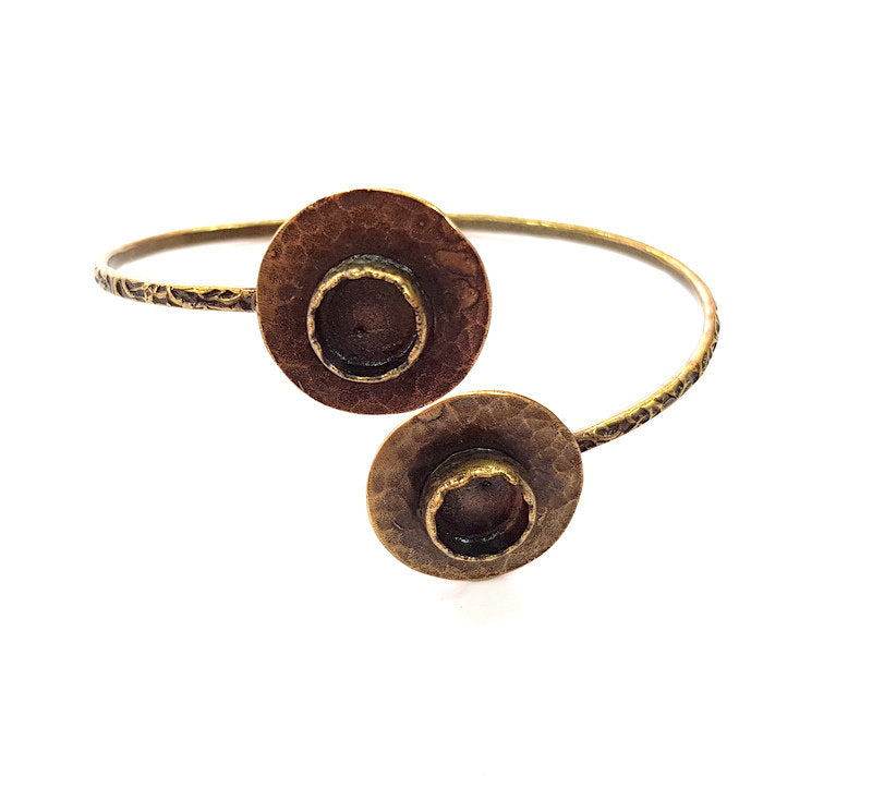 Bangle Blanks Antique Bronze Bracelet Blanks Cuff Blanks Adjustable Bracelet Blank Antique Bronze Plated Brass (10mm Blanks) G12877