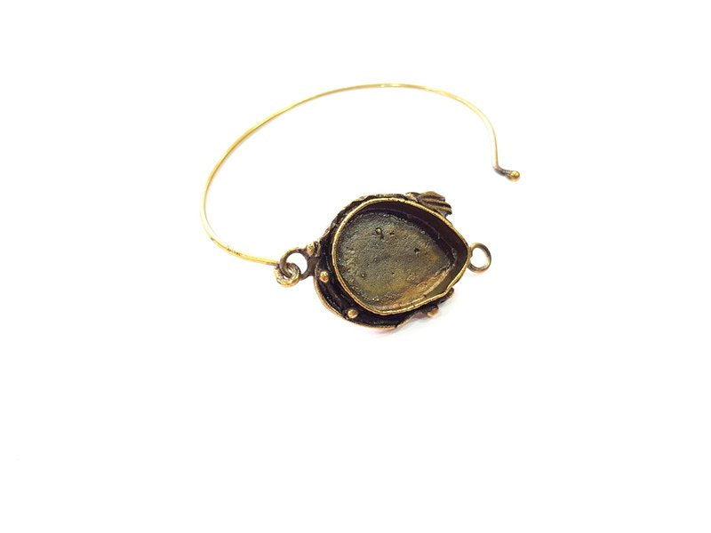 Bangle Blanks Antique Bronze Bracelet Blanks Cuff Blanks Adjustable Bracelet Blank Antique Bronze Plated Brass (25x18mm Blanks) G12883
