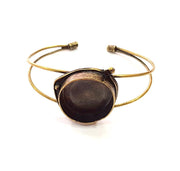 Bangle Blanks Antique Bronze Bracelet Blanks Cuff Blanks Adjustable Bracelet Blank Antique Bronze Plated Brass (24mm Blanks) G7795