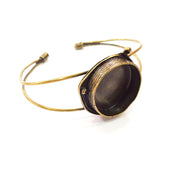 Bangle Blanks Antique Bronze Bracelet Blanks Cuff Blanks Adjustable Bracelet Blank Antique Bronze Plated Brass (24mm Blanks) G7795