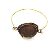 Bangle Blanks Antique Bronze Bracelet Blanks Cuff Blanks Adjustable Bracelet Blank Antique Bronze Plated Brass (25x18mm Blanks) G12886