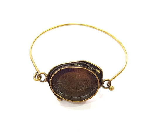 Bangle Blanks Antique Bronze Bracelet Blanks Cuff Blanks Adjustable Bracelet Blank Antique Bronze Plated Brass (25x18mm Blanks) G12886