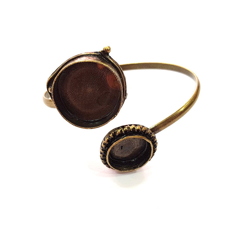 Bangle Blanks Antique Bronze Bracelet Blanks Cuff Blanks Adjustable Bracelet Blank Antique Bronze Plated Brass (24mm and 16mm Blanks) G12887