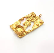 Raw Brass Pendant Blank Mosaic Base Blank inlay Blank Necklace Blank Resin Blank Mountings Cabochon Bezel Base  (10mm blank) G12891
