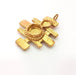 Raw Brass Pendant Blank Mosaic Base Blank inlay Blank Necklace Blank Resin Blank Mountings Cabochon Bezel Base  (10mm blank) G12893
