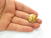 Raw Brass Pendant Blank Mosaic Base Blank inlay Blank Necklace Blank Resin Blank Mountings Cabochon Bezel Base  (7mm blank) G12900