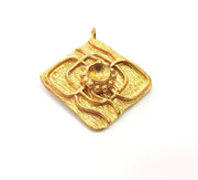 Raw Brass Pendant Blank Mosaic Base Blank inlay Blank Necklace Blank Resin Blank Mountings Cabochon Bezel Base  (6mm blank) G12904