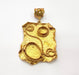 Raw Brass Pendant Blank Mosaic Base Blank inlay Blank Necklace Blank Resin Blank Mountings Cabochon Bezel Base  (18x13mm and 10mm ) G12906