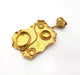 Raw Brass Pendant Blank Mosaic Base Blank inlay Blank Necklace Blank Resin Blank Mountings Cabochon Bezel Base  (18x13mm and 10mm ) G12906
