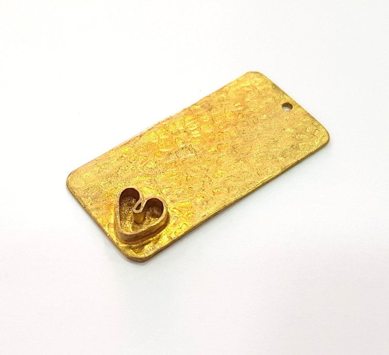 Raw Brass Pendant Blank Mosaic Base Blank inlay Blank Necklace Blank Resin Blank Mountings Cabochon Bezel Base  (9x7mm blank) G12910