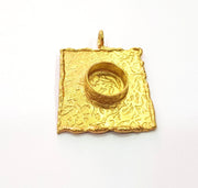Raw Brass Pendant Blank Mosaic Base Blank inlay Blank Necklace Blank Resin Blank Mountings Cabochon Bezel Base  (10mm blank) G12911