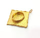 Raw Brass Pendant Blank Mosaic Base Blank inlay Blank Necklace Blank Resin Blank Mountings Cabochon Bezel Base  (18x13mm blank) G12914
