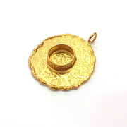 Raw Brass Pendant Blank Mosaic Base Blank inlay Blank Necklace Blank Resin Blank Mountings Cabochon Bezel Base  (10mm blank) G12915