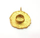 Raw Brass Pendant Blank Mosaic Base Blank inlay Blank Necklace Blank Resin Blank Mountings Cabochon Bezel Base  (10mm blank) G12915