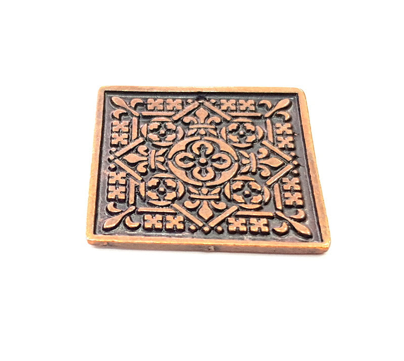 Antique Copper Pendant Antique Copper Plated Metal ( 37 mm ) G14052
