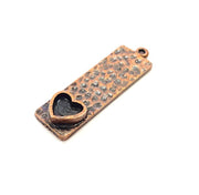2 Copper Pendant Blank Mosaic Base inlay Blank Necklace Blank Resin Mountings Antique Copper Plated Metal ( 8 mm blank) G13733