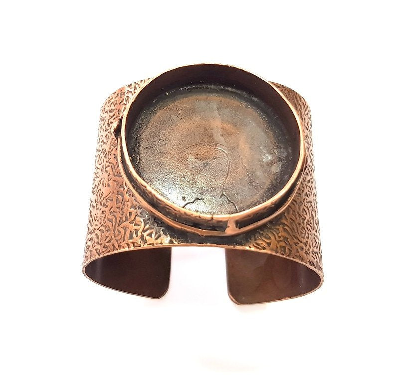 Copper Bracelet Blanks Bangle Blanks Cuff Blanks Adjustable Bracelet Blank Antique Copper Plated Brass ( 40mm Blanks ) G13737