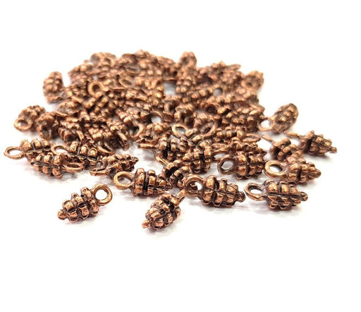 20 Pinecone Charm Antique Copper Charm Antique Copper Plated Metal (11x5mm) G13738
