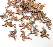 30 Horse Charm Antique Copper Charm Antique Copper Plated Metal (18x15mm) G13740