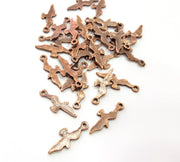 20 Bird Charm Antique Copper Charm Antique Copper Plated Metal (24x9mm) G13745