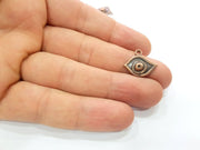 10 Antique Copper Charm Antique Copper Plated Metal (18x16mm) G13754