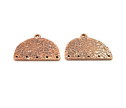 2 Hammered Connector Antique Copper Plated Metal (31x25mm) G13757