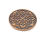 Antique Copper Pendant Antique Copper Plated Metal ( 43 mm ) G13763