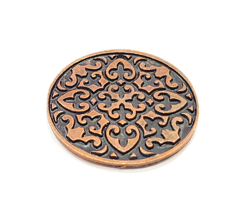 Antique Copper Pendant Antique Copper Plated Metal ( 43 mm ) G13763