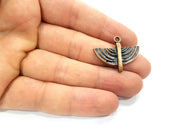 2 Antique Copper Charm Antique Copper Plated Metal (30x24mm) G13764