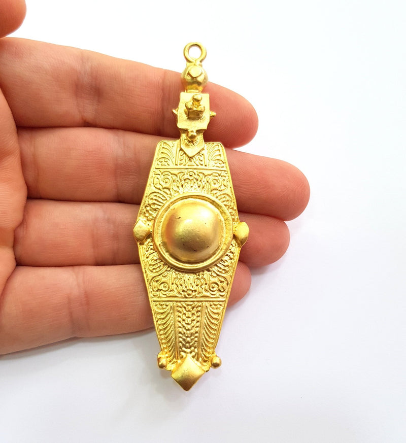 Gold Pendant Gold Plated Metal (86x29mm)  G13765